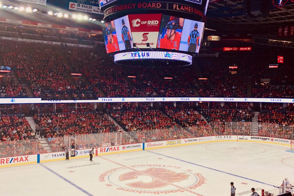 Saddledome ice crowd Flames