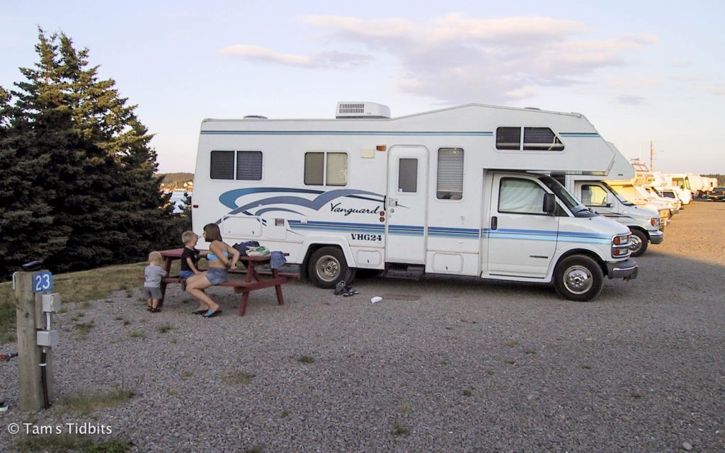 RV parked in lot