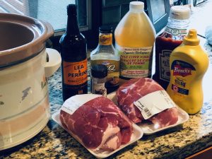 pork shoulders, bottles for recipe